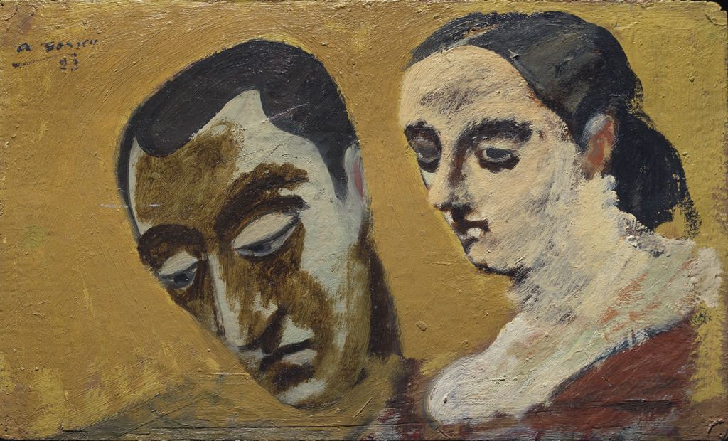 Portrait Of Myself And My Imaginary Wife by Arshile Gorky, 1933